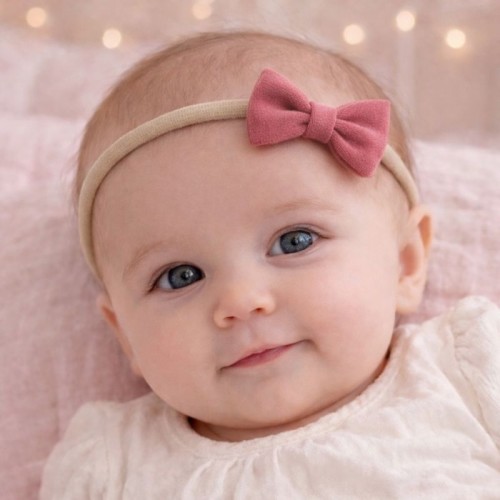 Βρεφική Κορδέλα για Νεογέννητο Newborn bow burgundy 81129